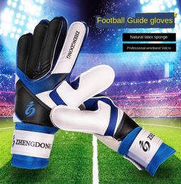 Zhengdong en latex Primary en middelbare scholieren voetbal doelman -handschoenen met latex doelman Training Gloves Adult1417185