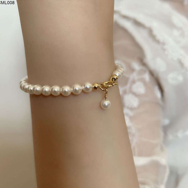 Zhengyuan Qianguang Shijia Bracelet de perles (emballé en or américain 14 carats) Luxe léger à la mode Simple et polyvalent, le même que celui du blogueur