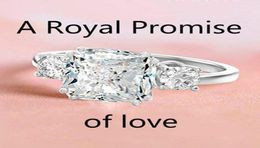 Joya de boda real de Zhenrong Meghan Markle Princess Megan Simulation Diamond Ring Jhmi2798198