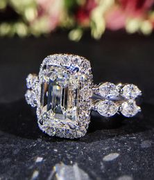 Zhenrong wens verkoopt nieuwe prinses vierkante simulatie diamanten ring huwelijksaanzoek speciale diamanten trouwring3329744