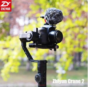 Stabilisateur sans balai Zhiyun Crane 2 pour appareils photo Sony Canon Panasonic DSLR avec mouvement de charge utile de 3,2 kg avec mise au point