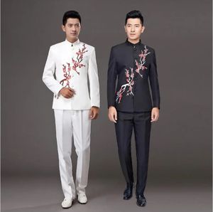 Zhongshan Kostuum Performance Suite Chorus Jong Man Stand Kraagpakken Stage Trend Handige kleding Slim Host Banquet Ceremoniële pakken