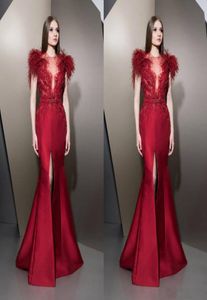 Ziad Nakad Avondjurken Red Long Prom -jurken Robe de Mariee Cocktail Party Dress Plus Size9343912