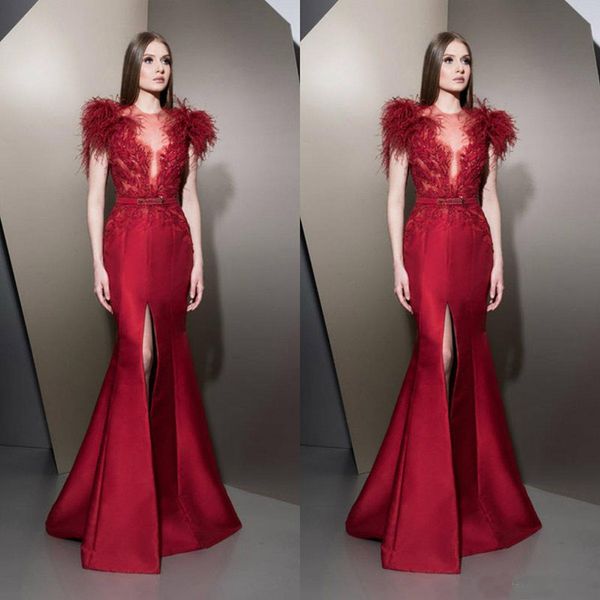 ziad nakad Vestidos de noche Vestidos de fiesta largos rojos Robe de mariee Vestido de fiesta de cóctel Tallas grandes