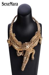 Collier Halloween exagéré Ziccowong Colliers de crocodile Noble Colliers Choker Jewelry Animal Collier Y2009187384730
