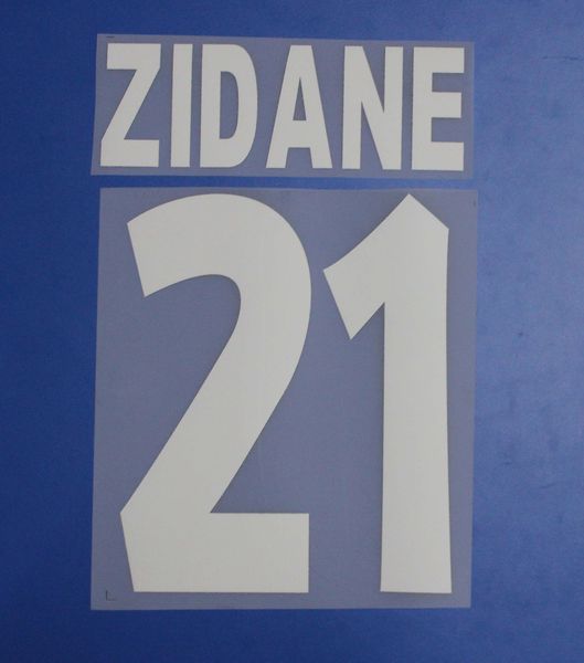 ZIDANE Retro football Nameset A-Z Numéro 0-9 Printng police de football patch de football