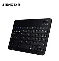 Zienstar 10inch Azerty Franse aluminium Mini Wireless Keyboard Bluetooth voor Apple iOS Android Tablet Windows PC Lithium Battery 216765543