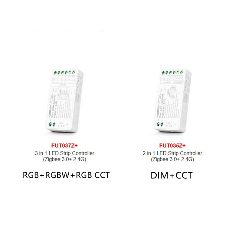 Zigbee 3.0+ 2.4G RF Kontroler paska LED FUT035Z+ 2IN1 FUT037Z+ 3IN1 dla pojedynczego koloru podwójnego białego RGB RGB+ CCT DC12-24V