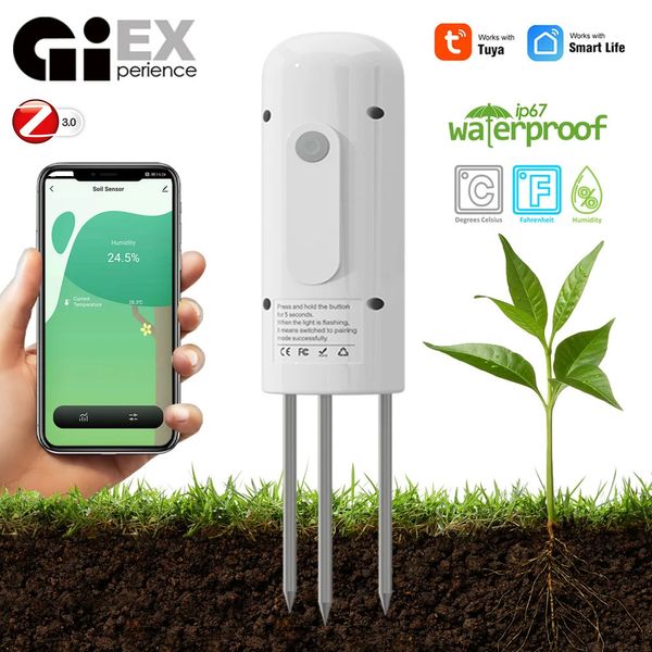 Zigbee Plante Monitor extérieur Température du sol Temporchette Moisture Humidité Testeur Capteur Automation Autrigation Tuya Détecteur 240415