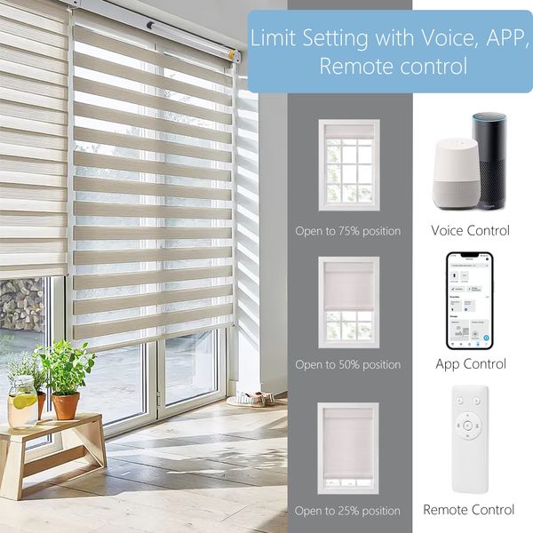 Zigbee Smart DIY Mother Blinds / Shades Blinds Motor, fonctionne avec Alexa Google Home pour un tube à nues à rouleaux de 38/45 mm