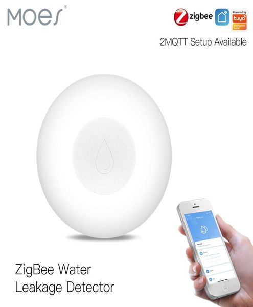 ZigBee Tuya Smart App télécommande capteur d'inondation détecteur de fuite d'eau réservoir d'eau alerte complète système d'alarme de sécurité de débordement 7992372