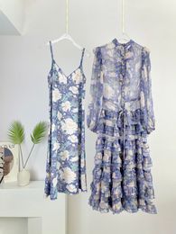 Zim Australia Stargazer Cosmic Floral Style Blue and White Porselein Gedrukte Pyjama Style Home Clothing Set Woman Desighher