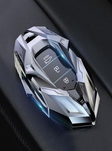 Zinklegloem auto Key Case voor Hyundai Elantra GT Kona Santa Fe Veloster Smart Remote FOB Cover Protector Bag Auto Styling1847085