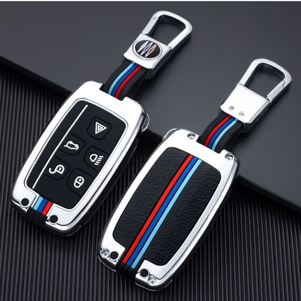 Aleación de zinc Car Key Case Control remoto Fob Keys Cover para Land Rover Range Rover Sport Evoque Velar Discovery LR4 Freelander2 Jaguar Auto Parts