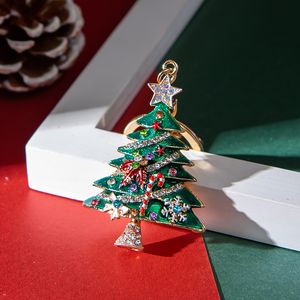 Party de Noël en alliage en alliage en zinc Favor DIY Diamond Key Chain de Noël Tree Keychain Pendant Charme suspendue Penndants Home An Holiday Decorations Gift Hy0063