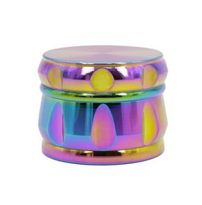 Zinklegering Four - Layer Rainbow Color Drum Type Ice Blue Kleurrijke Kuffing Rook Separator Nieuwe Rokers 5963