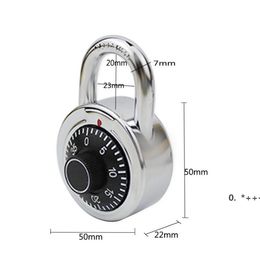 Zinklegeringslot Gehard Steel Shackle Dial Combinatie Bagage Locker Draaitafelwachtwoorden Hangslot Gym Closet Safe Disc Lle11611