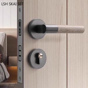 Zink legering magnetische deur slot slaapkamer stomme beveiliging deur sloten indoor deur handgreep Deadbolt lockset meubels hardware benodigdheden