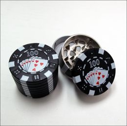 Zinc Alloy Poker Chip Herb Grinder 175quot Mini Poker Chip Style 3 Piece HerbspiceTobacco Grinder Poker Herb Smoke Cigarette 2272714
