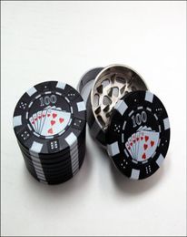 Zinc Alloy Poker Chip Herb Grinder 175quot Mini Poker Chip Style 3 Piece HerbspiceTobacco Grinder Poker Herb Smoke Cigarette 5852908
