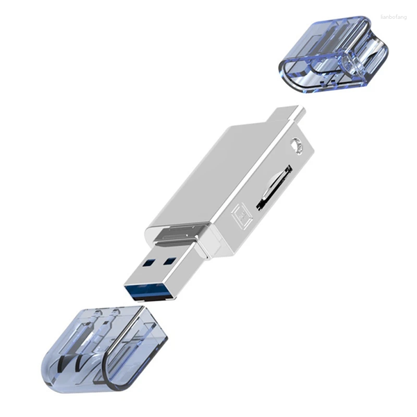 Aleación de zinc Lector de tarjetas USB 3.0 Memoria TF Tipo-C Computadora móvil Universal multifunción