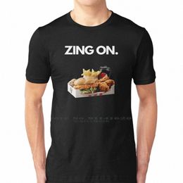 zing On T Shirt 100% Pure Cott Food Australië Zinger Zinger Box Kfc Meme Memes Aussie Cool Funny Zing On Esthetische Australische Q8h9#