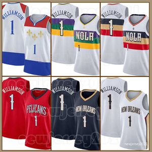 Zion 1 Williamson Basketball Maillots Devin Booker Chris Paul DeAndre Ayton 2023-2024 Mens City New Orleanes Pelican Edition Chemise Blanche 1 22 3