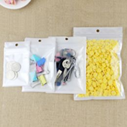 Zip Lock Retail Pakketten USB Sieraden PVC-tas Clear White Pearl Plastic Bag Opp Verpakking 10 * 18 cm 6 * 10 cm 7.5 * 12cm 16x24cm 18x26cm 12 * 20cm HH0062SY