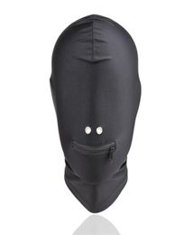 Masque buccal zippé en Spandex, capuche extensible, Costume de jeu de rôle, fête Cosplay R526055104