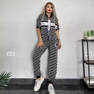 Zip tweedelige broek tracksuit dames casual jas en broek sets gratis schip