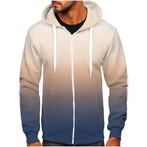 Zip Up Man Sweat À Capuche Automne Hiver Hommes De Haute Qualité À Manches Longues Vêtements Surdimensionné Mâle Fermeture À Glissière Sweat Sweat À Capuche De Style Coréen 240201