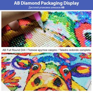 Sac à fermeture éclair AB PEINTURE DIAMANT FLORRE FLORRE FULLE 5D MOSAIC DIAMONDE LA PLAMICATION DU PLAMICATION DIY DIY DIY DÉCOR DÉCOR DE HOME