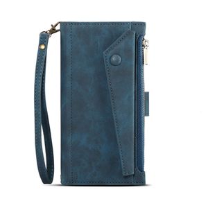 Couverture de pochette de boîtier de portefeuille de conception à glissière pour iPhone 15 14 13 12 11 Pro Max Lyp132