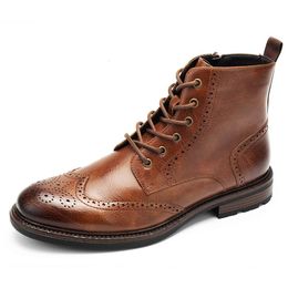 Zipper Men's Temeshu Oxford Boots Side and Toble Motorcycle Boots MS07 397 88726