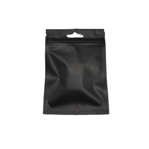 Zipper -pakketzak Zwart Reclosable Zip Lock Clead Plastic Packing Pouch Zelfafdichting opslagpakket Zakken Aluminiumfolie