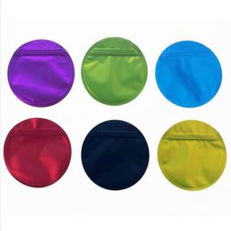 Zipperpakket Plastic zak Lege verpakking Mylar Bags Aluminium Foil Zure Cirkel Zes kleuren GGDDR