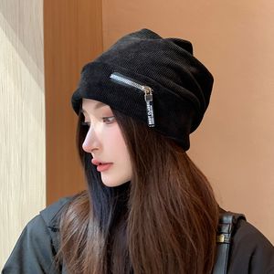 Chapeau à fermeture éclair automne et hiver, spectacle japonais, visage, petite tête, chapeau froid