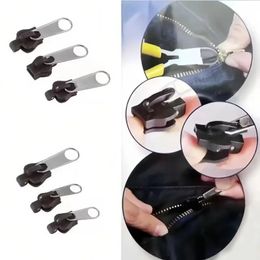 Zipper reparatiekit Universal Instant Fix vervangende Zip schuifjes Tanden redding Nieuwe ontwerp Zippers naaien kleding 3 maten 12/6 stcs