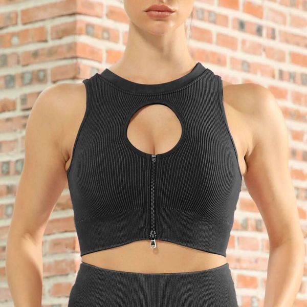 Style de fermeture éclair sport Yoga femmes, rassemblement confortable et soutien-gorge Sexy Anti-affaissement pour les femmes