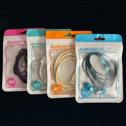 Zipper top retail pakket dozen OPP poly tas plastic verpakking zip pakket retailboxen voor telefoonaccessoires USB kabel oortelefoon 15*10.5 cm