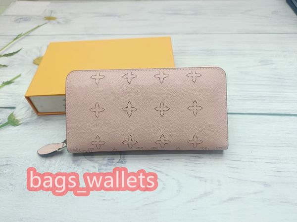 Monedero Zippy Carteras de diseño para mujer Cartera larga para mujer Fabricación de piel de becerro perforada y estampada Múltiples bolsillos y tarjeteros