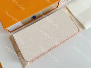 Zippy portemonnee N41660 mode vrouwen koppeling speciale canvas portefeuilles enkele ritsje portefeuilles dame lange klassieke portemonnee met oranje doos 60017 munt portemonnee goud hardware