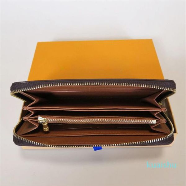 ZIPPY WALLET VERTICAL le moyen le plus élégant de transporter des cartes d'argent et des pièces de monnaie design célèbre hommes sac à main en cuir porte-carte long 232u