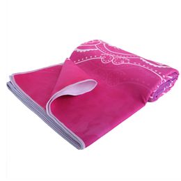 Zipsoft de grande taille en microfibre serviette de plage mandala violet séchage rapide tapis sportif de bain de baignoire de bain de bain Noël gfit 2021