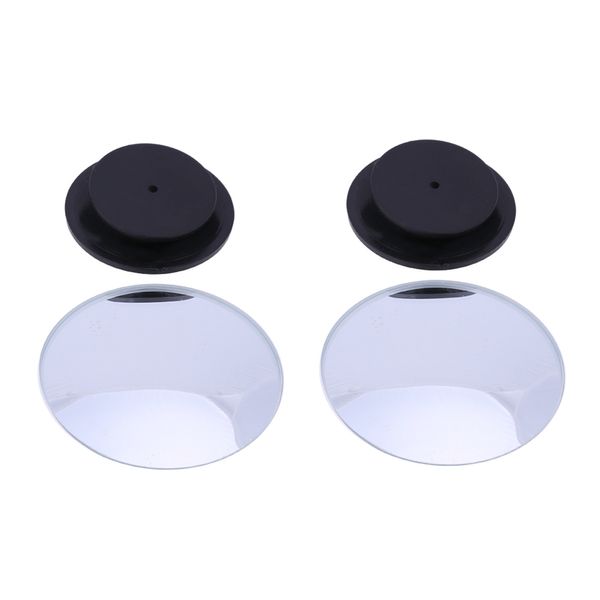 ziqiao 2 pcs voiture style 360 degrés angle mort miroir grand angle rond HD verre