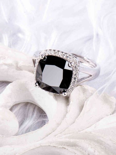 zircon noir diamant s 925 cadeaux en argent sterling pour les femmes bijoux de luxe 2020 bague de fiançailles