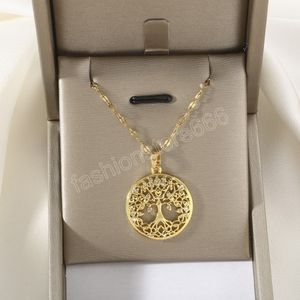 Collier avec pendentif arbre de vie celtique en zircon pour femmes, accessoires de bijoux de fête chanceux