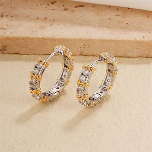 Zirkoonontwerper oorbellen 18k gouden oorbellen ontwerper voor vrouwen nieuwe diamant oorbellen luxe charmes oorbellen ontwerper sieraden goud x overlappende oorbellen 4 opties