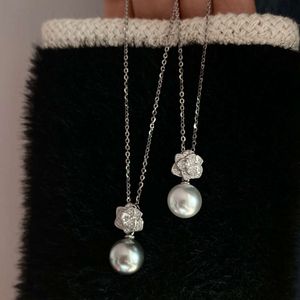 Collier avec pendentif en forme de fleur de perle en Zircon, nouvelle chaîne à la mode, bijoux élégants et polyvalents