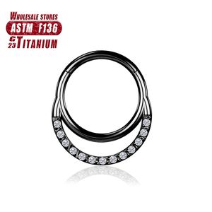 Zirkoon piercing kraakbeen industriële neusring sexy daith helix septum g23 titanium clicker tragus dames oorbellen body sieraden